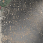 Scratch marks of shackles left by slaves in captivity